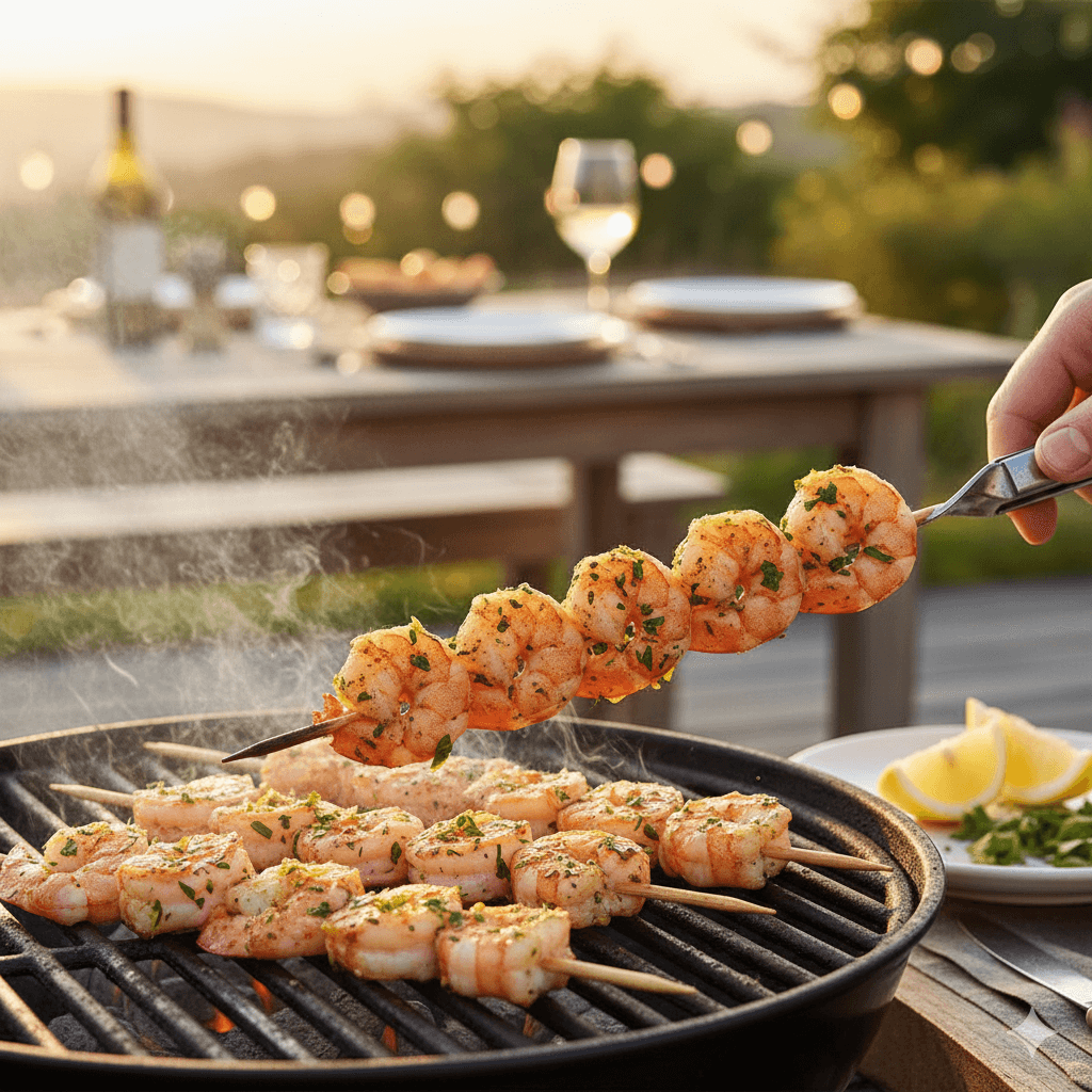 Mediterranean Prawn Kebabs